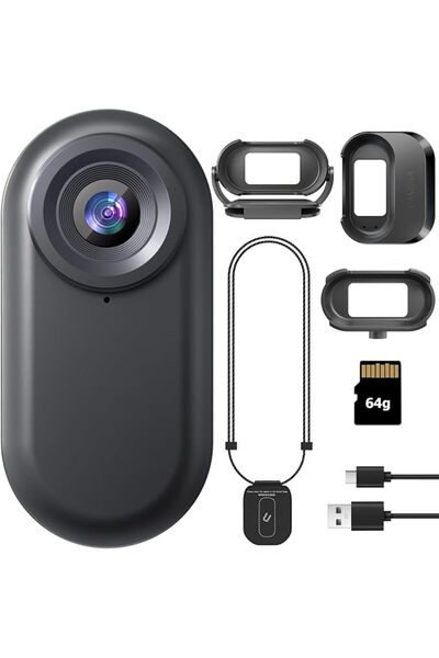 GENERAL 360°Action Camera, 1080P Underwater Body Camera, 30m/98ft Waterproof