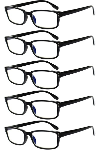 Generic 5 Pack Reading Glasses Men And Women Blue Light Blocking Reader Sprin...