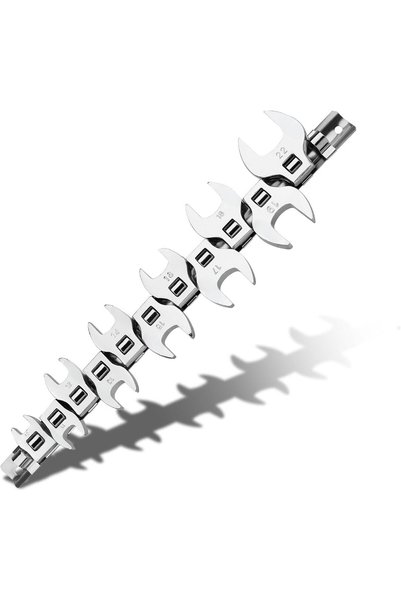 Generic 3/8" Drive Metric Crowfoot Wrench Set,10-22mm Crow Foot Ratchet Socke...