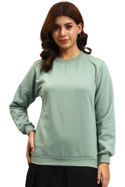 Generic Women’s Crewneck Sweatshirt – Cozy Fleece Pullover, Casual Loose Fit ...