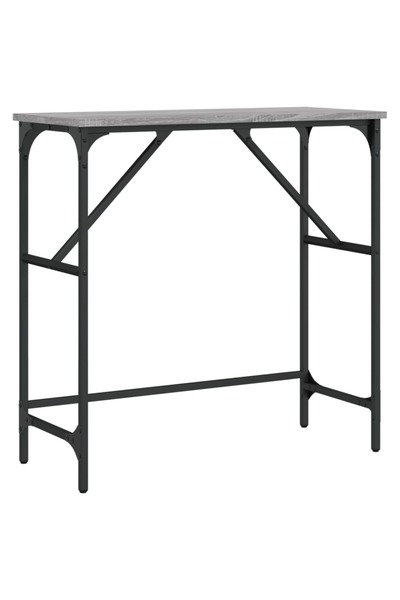 vidaxl Măsuță consolă, gri sonoma, 75x32x75 cm, lemn prelucrat