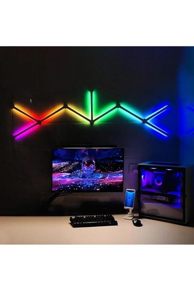 HOOKOR أضواء جدارية LED ذكية قابلة للتعتيم بتقنية WiFi RGB مع مزامنة الموسيقى...