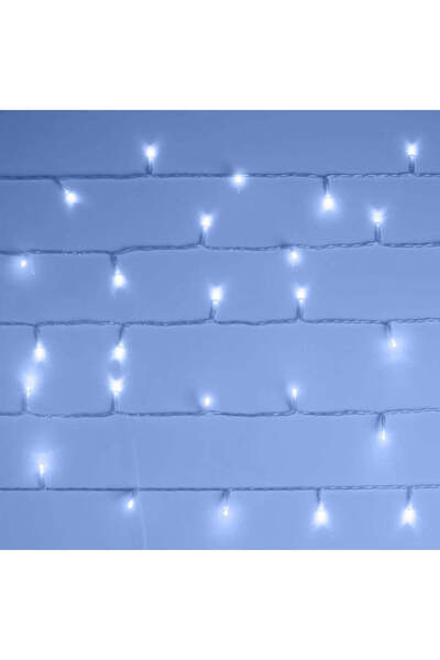 SHOPIENS Instalatie Craciun 500 LED Alb Rece, 28 m, cablu transparent, interc...