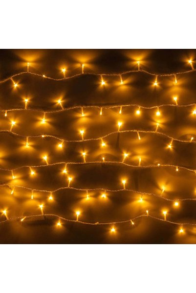 SHOPIENS Instalatie Craciun 100 LED Alb Extra-Cald, 8 m, cablu transparent, c...
