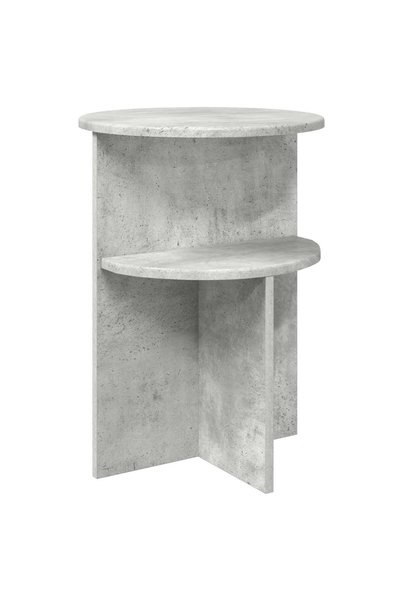 vidaxl Masă laterală Gri Beton Ø 39,5 x 55 cm Lemn prelucrat