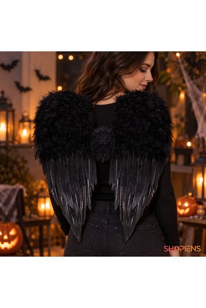 SHOPIENS Aripi Negre De Inger Intunecat 60 x 60 cm Shopiens®