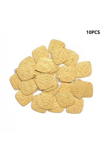 Choice Brass Color 10pcs Brass Geometric Single Hole Irregular Double-Sided E...
