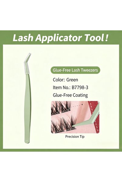 Choice green Lashtalk 1Pc DIY Lashes Tweezers Non-stick No Sticky Anti-adhesi...