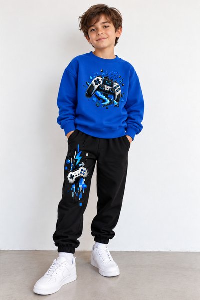 MiniHouse Sweatshirt Children's Top and Bottom Set 3 Yarn Cotton Play Contact