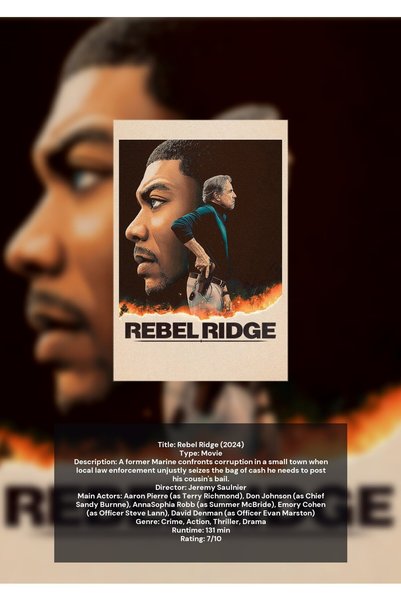 OEM Αφίσα Ινφογραφικής Rebel Ridge, Ταινία Δράσης-Θρίλερ, Χαρτόνι 250γρ., A4