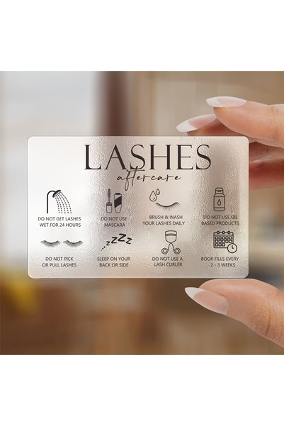 Choice 50pcs transparent plastic eyelash care cards, PVC eyelash lifting and ...