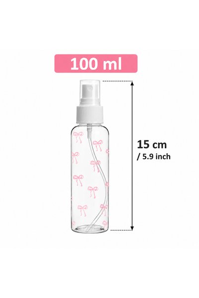 Choice 100ml 100-300ml Cute Pink Bow Refillable Spray Bottle Fine Mist Travel...
