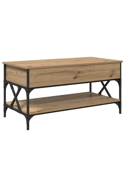 vidaxl Masă de cafea Stejar Artizanal 100 x 50 x 50 cm Lemn prelucrat