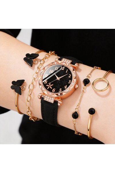 Choice No Black 5Pc Trendy Latest Elegant And Fashionable Quartz Watch, Ideal...