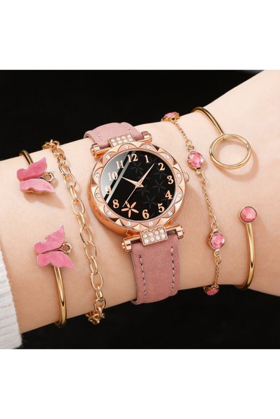 Choice No Pink 5Pc Trendy Latest Elegant And Fashionable Quartz Watch, Ideal ...