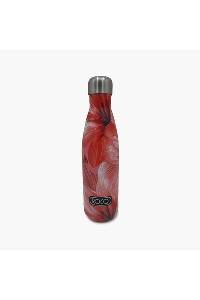 Roco Floral Stainless Steel Double Wall Water Bottle - 500 ml