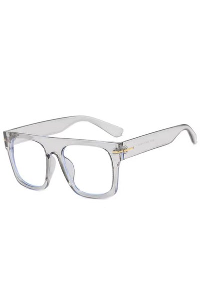 Choice Gray Classic Business Men's Large-Frame Anti-Blue Light Glasses For Wo...