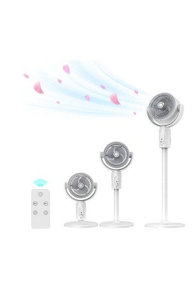 LILY Ventilator de podea portabil 3-în-1, cu înălțime reglabilă, 3 viteze, de...