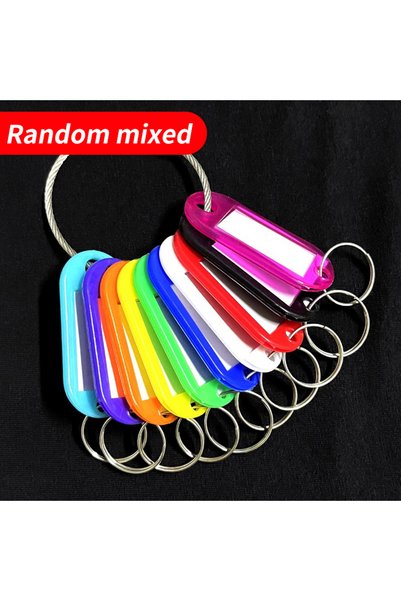 Choice 100pcs color mixing 10-100PCS Mixed Colors Plastic Key Tags with Card ...