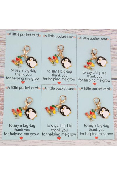 Choice Blue 1/3/6pcs Cute little penguin combinationhappyBalloon Sharpie Keyc...