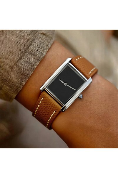 Choice 533brown CILOA 2025 New Men's Square Leather Strap Elegant Light Luxur...