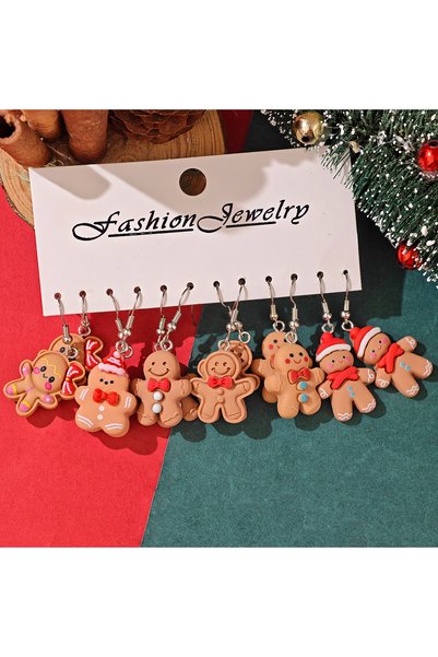 Choice A-12pcs New Cute Cartoon Gingerbread Man Christmas Tree Santa Penguin ...