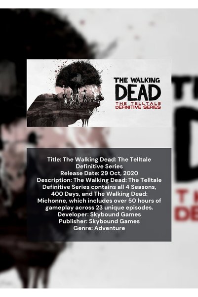 OEM Poster Infografic The Walking Dead: The Telltale Definitive Series, Joc d...