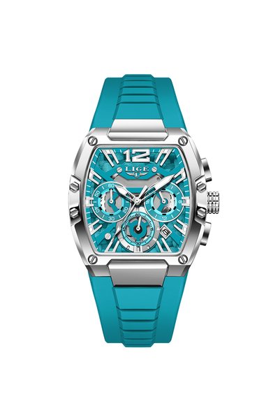 Lige Brand cyan Original Brand Fashion Mens Watches Sport Military Chronograp...