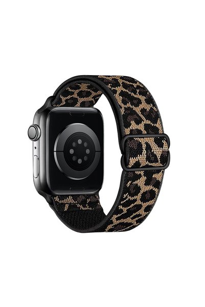 Choice 42 44 45 49 Black leopard Leopard Stretchy Nylon Watch Band Compatible...