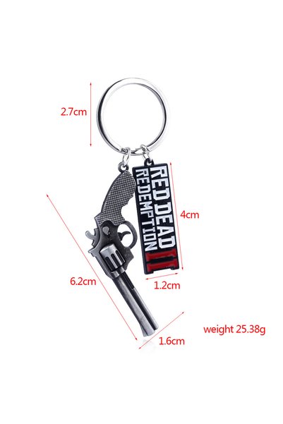 Choice K00423-01 Game RDR2 Arthur Morgan Revolver Model keychain Red Dead Red...