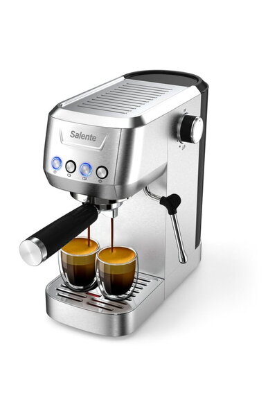 Salente Coffio coffee machine, with lever, stainless steel, 1.3 l, 20 bar