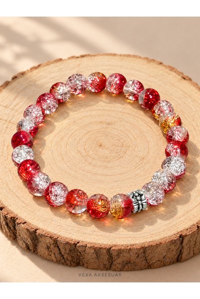Vexa Aksesuar Flexible Foam Glass Beaded Unisex Bracelet – Single Bracelet wi...