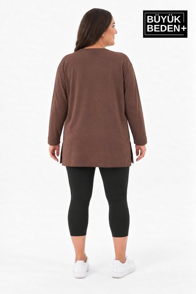 Superlife Kadın Tunik Büyük Beden ince Sweatshırt SPR26BTK990