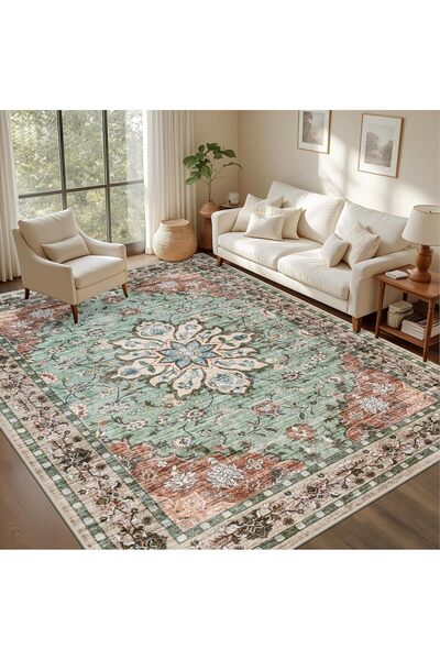 Generic Ultra-Thin Washble Rug, Stain Resistant Anti Slip Backing Rugs for Li...