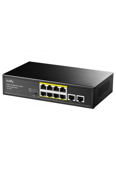 cudy ICU-FS1010P 8-θυρο 10/100M PoE+ Διακόπτης με 2 θύρες Uplink