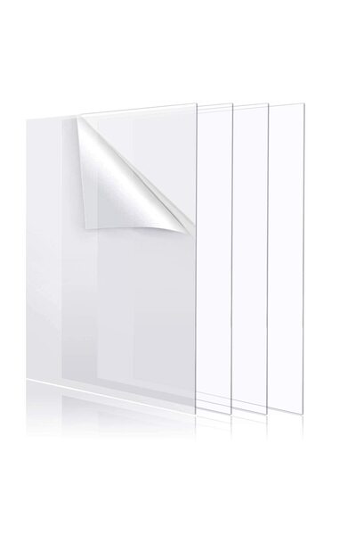 Generic Acrylic Sheet 3MM (4"x 4", Set of 5) - Clear Transparent Sheet for Cr...