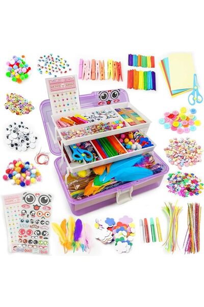 0TO1 TECH 0TO1 Arts Craft Supplies for Kids, 1000+ PCS Toddler DIY Craft Art ...
