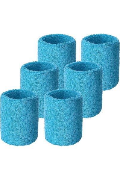 WILLBOND 6 Pack Wrist Sweatbands Tennis Wrist Bands Absorbent Sweatbands for ...