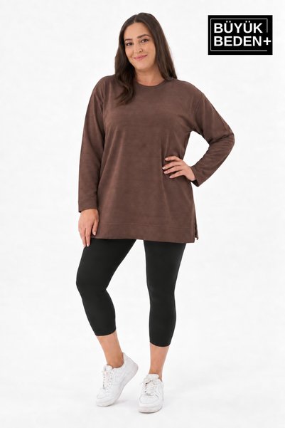 Superlife Kadın Tunik Büyük Beden ince Sweatshırt SPR26BTK990