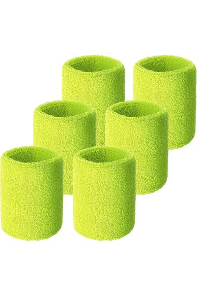WILLBOND 6 Pack Wrist Sweatbands Tennis Wrist Bands Absorbent Sweatbands for ...