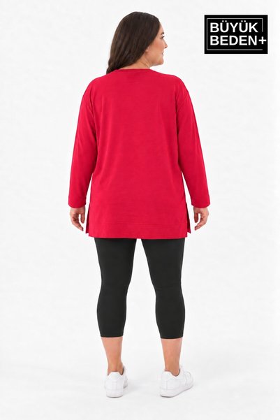 Superlife Kadın Tunik Büyük Beden ince Sweatshırt SPR26BTK990