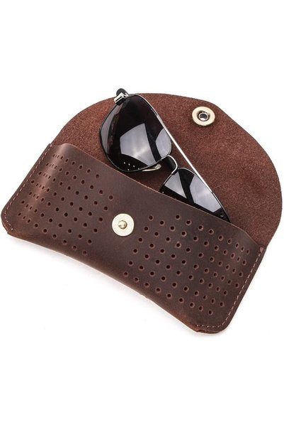 Skin Generics Spectacles Box Leather Hiram Classic Business Portable Organize...