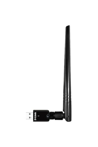 D-Link Мрежов адаптер DWA-185, 2.4 GHz |   5 GHz, USB 3.0, 5 dBi антена