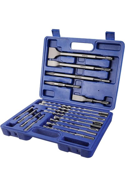 Generic 17-Piece SDS Plus Drill Bit Set & Chisel Bits with Storage Case