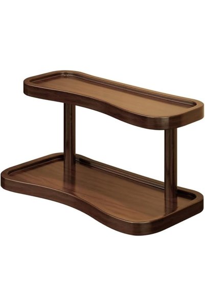 Generic Double Layer Bamboo Coffee Station Organizer for Countertop, Multi-Pu...
