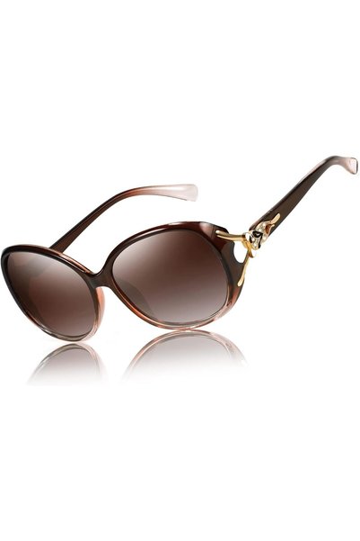 Generic Women Oversized Polarized Sunglasses Fashion Fox UV400 Protection Sun...