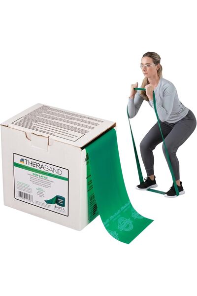 THERABAND Resistance Band, 50-Yard Roll, Latex Elastic Band for Exercise, Str...