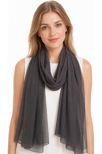 Generic for Women Lightweight Breathable Solid Color Soft Chiffon Long Fashio...
