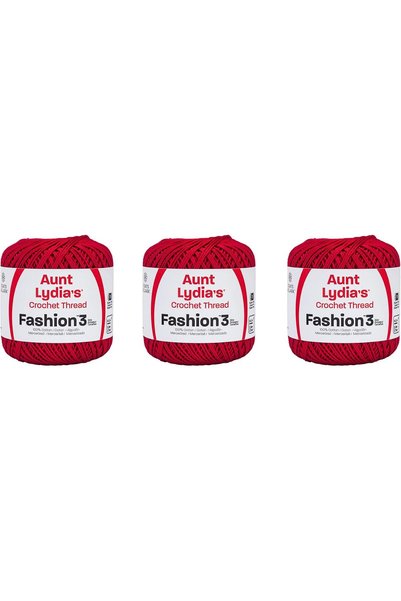 Generic Lydia Fashion Yarn, 3 Pack, Scarlet 3 Count