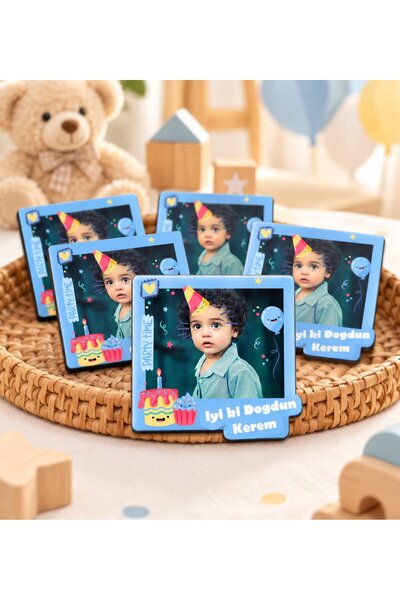 Ahşap Magnet Kişiye Özel Hoşgeldin Bebek Ahşap Magnet - Resimli